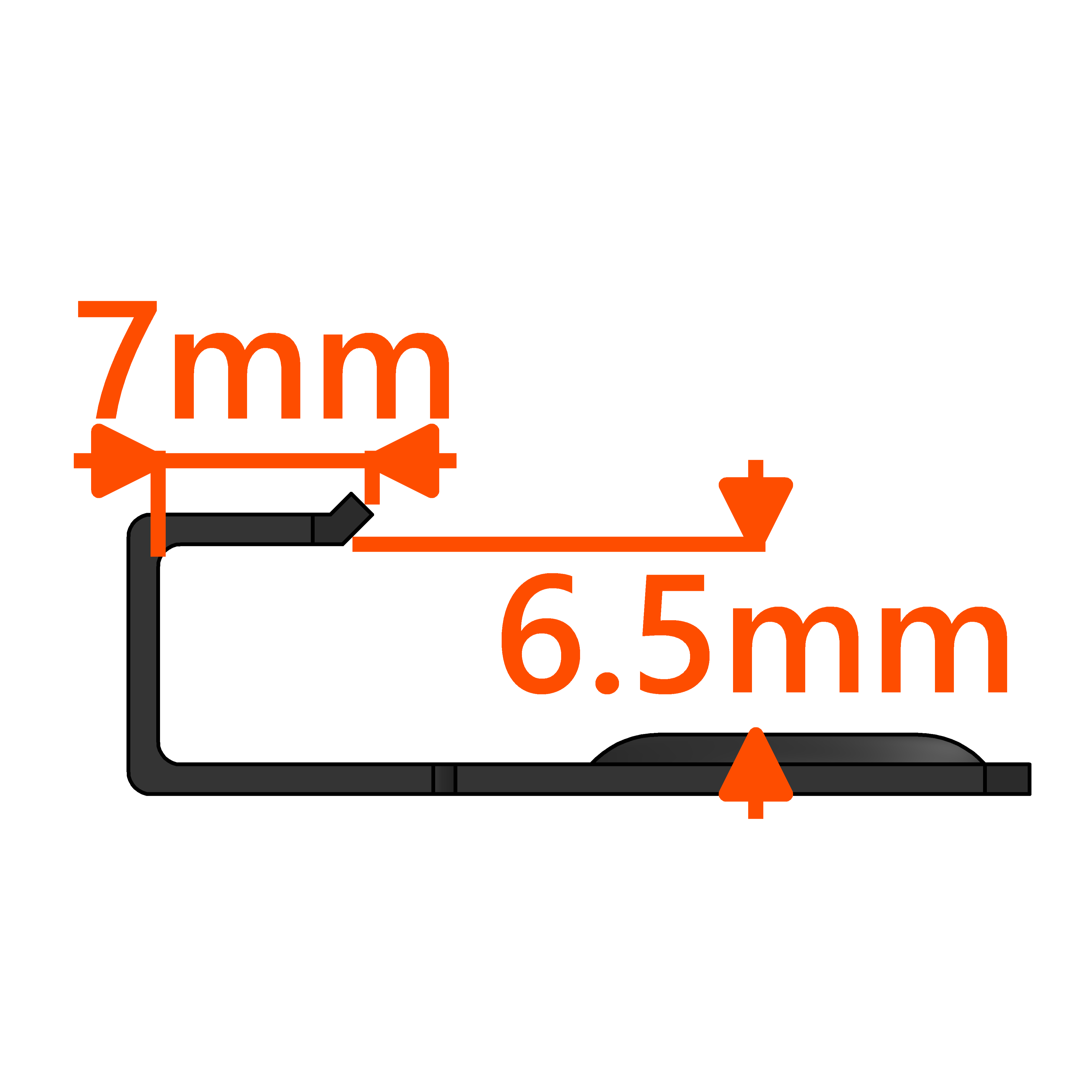 Start/End Hidden Deck Clip: Stainless - 6.5mm