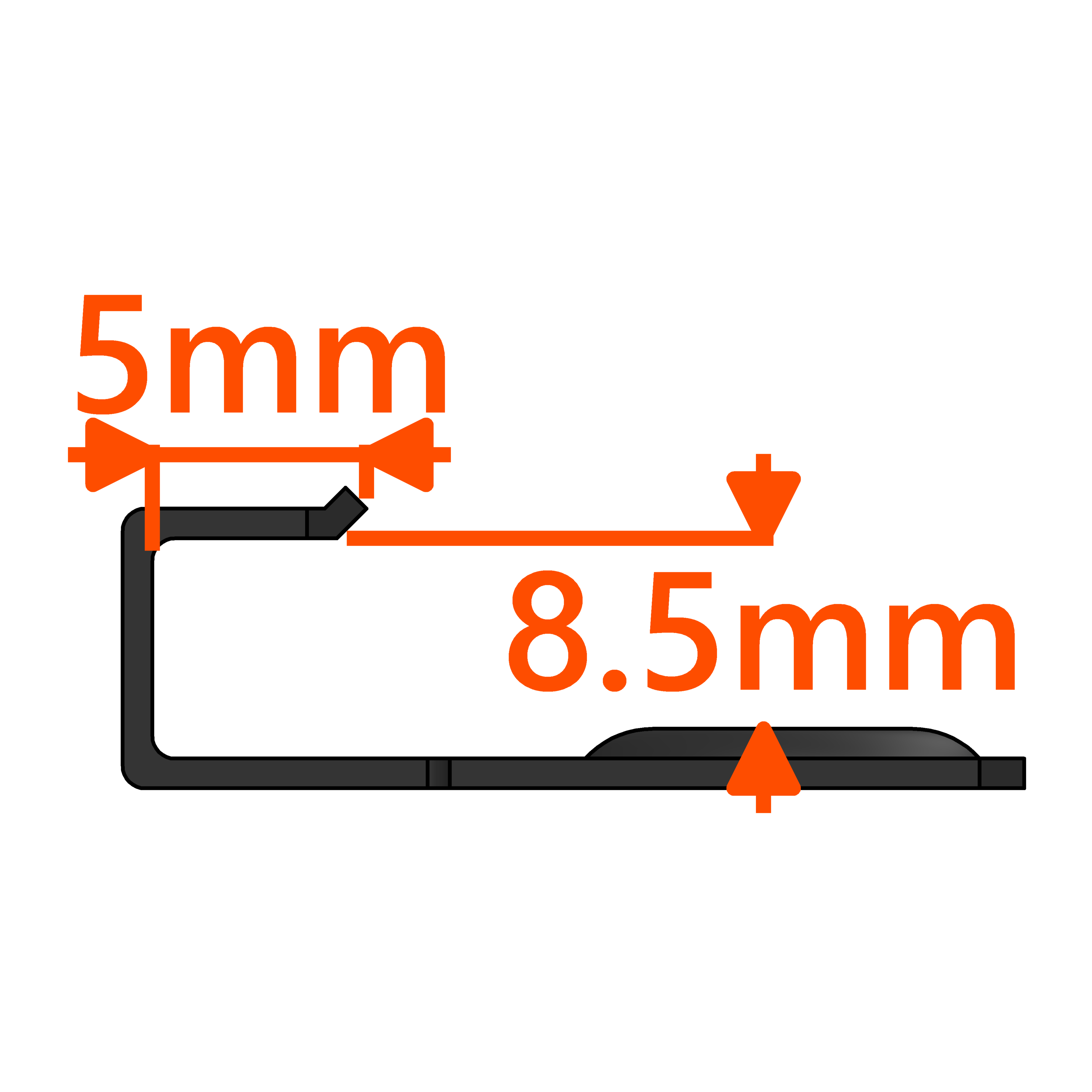 Start/End Hidden Deck Clip: Stainless - 8.5mm-2