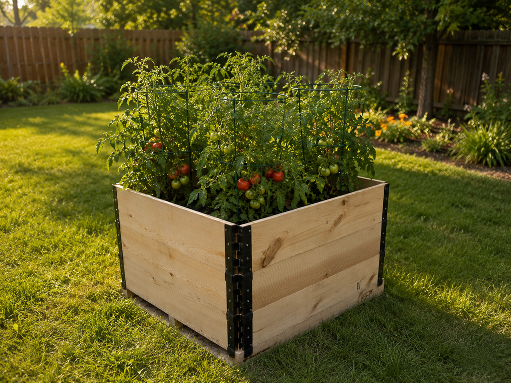 Pallet Collar Garden Bed