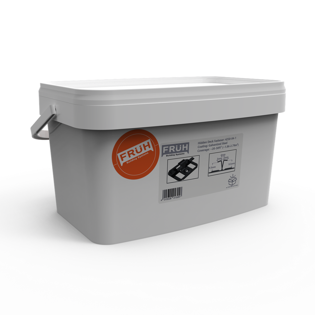 Hidden Deck Fasteners - 9.5mm Galvanized - Contractor Bucket